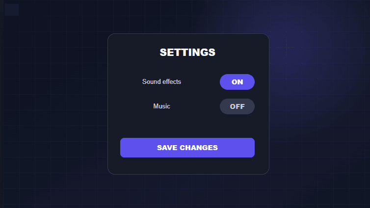 Actual Roblox GUI Maker canvas showing the Settings Toggle template.
