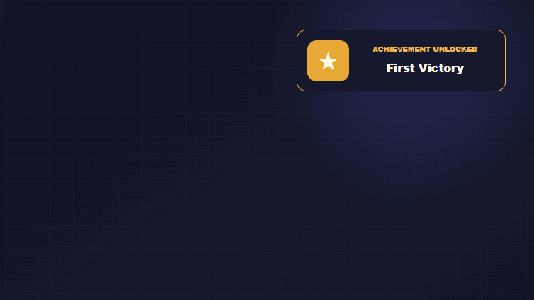 Actual Roblox GUI Maker canvas showing the Achievement Toast template.